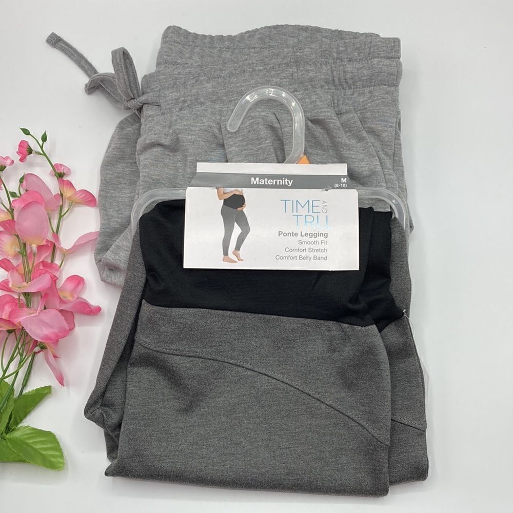 Women’s Maternity Jeggings & Joggers Pants Bundle 2-Piece Size M